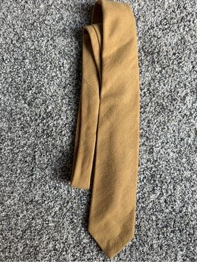 Vintage Pendleton Wool Tie Camel Tan 100% Virgin Wool Classic Minimalist USA